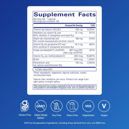 Pure Encapsulations B-Complex Plus – Nervous System & Energy Support