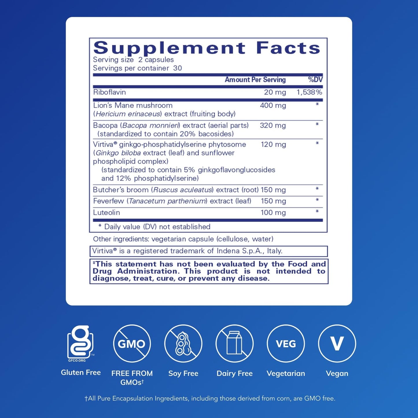 Pure Encapsulations Brain Reset — Supports Concentration, Clarity & Memory | 60 Capsules