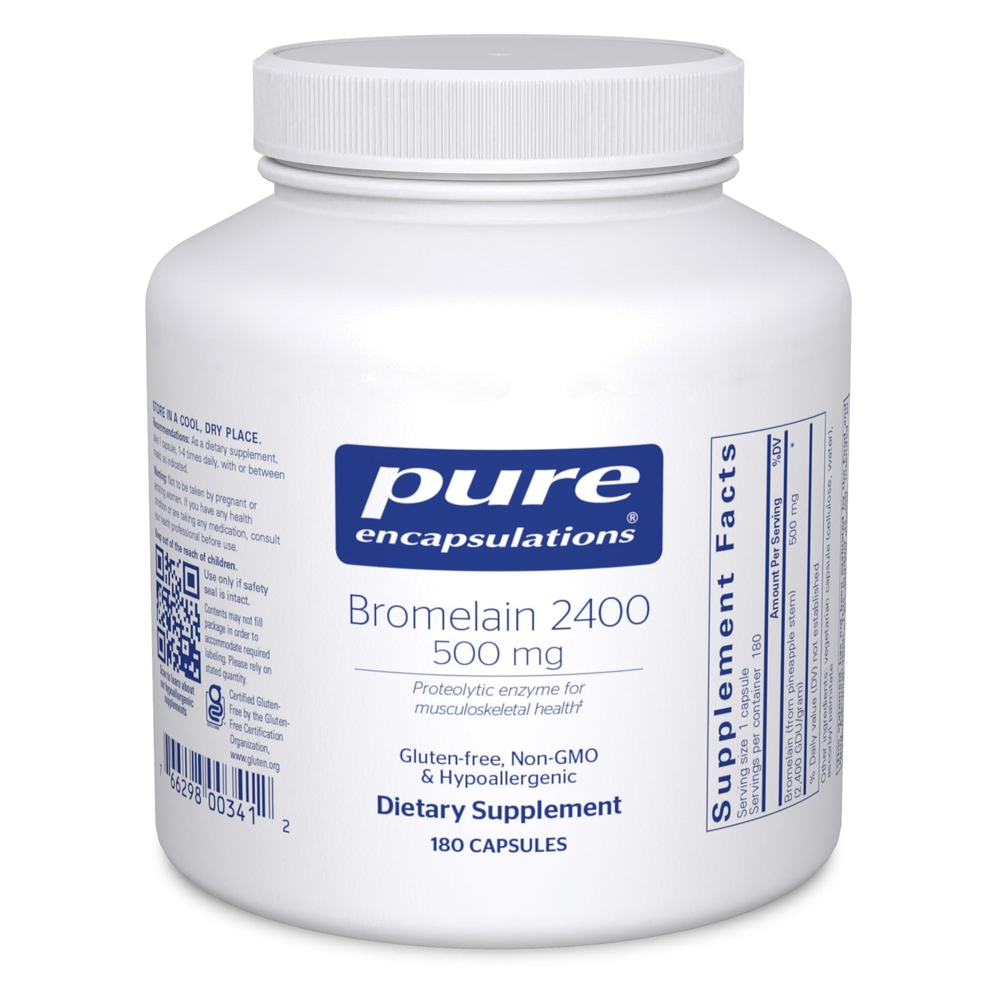 Pure Encapsulations Bromelain 2400 500 mg – Digestive & Joint Support, Vegan, 180 Capsules