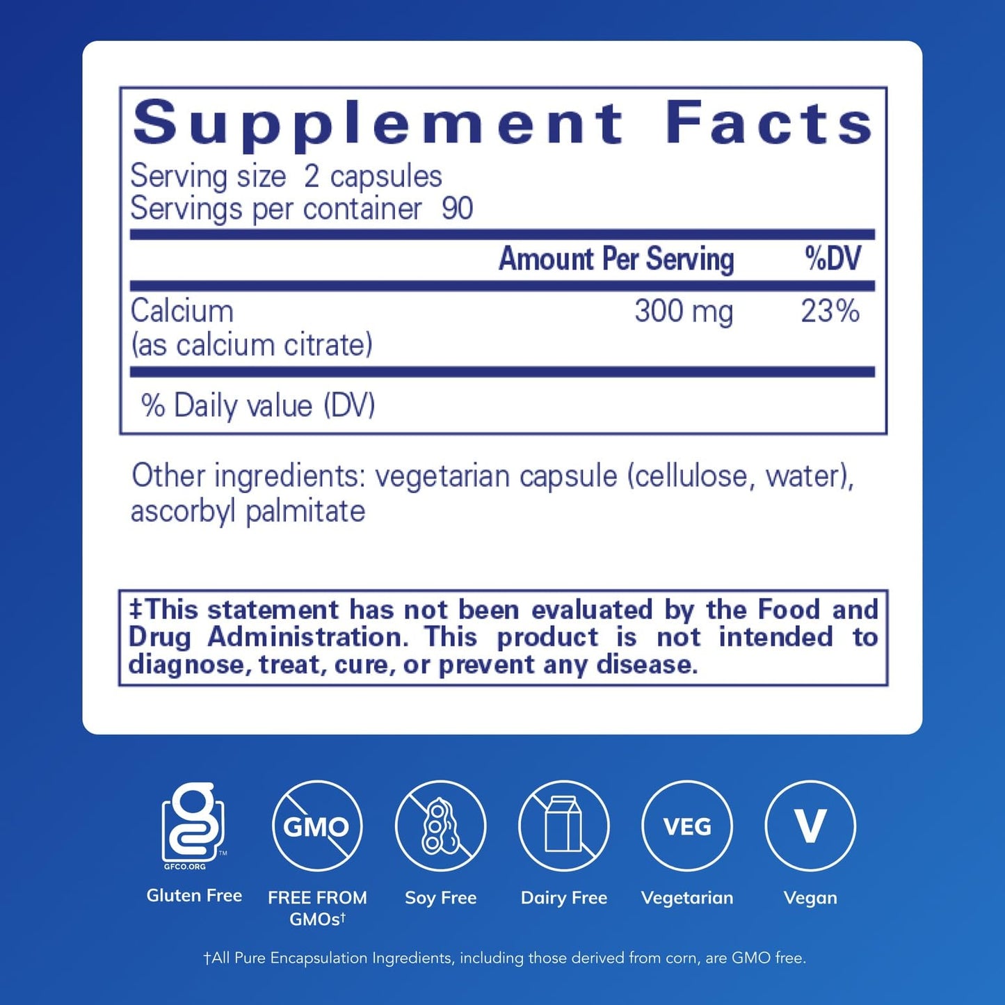 Pure Encapsulations Calcium (Citrate) – 180 Capsules for Bone, Teeth, Colon & Cardiovascular Health