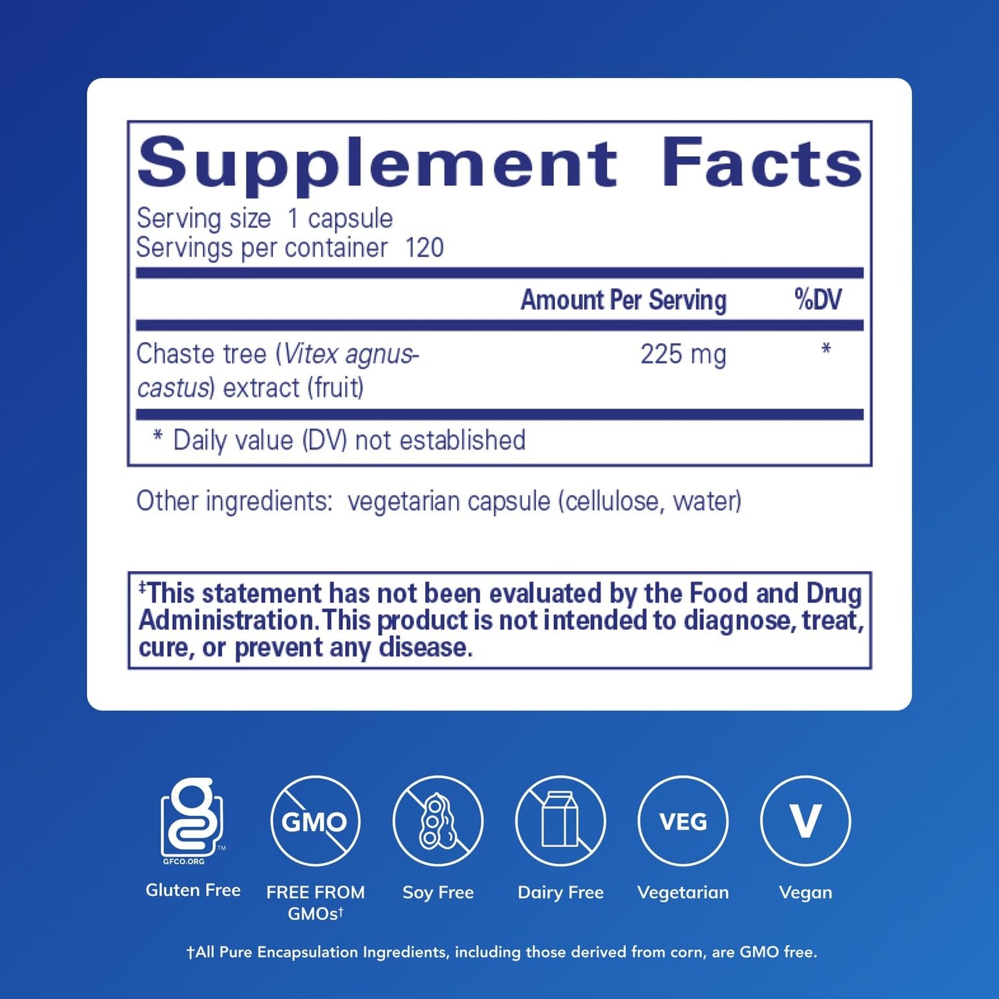 Pure Encapsulations Chaste Tree (Vitex) – Hormone Support & Menstrual Regularity, 120 Capsules