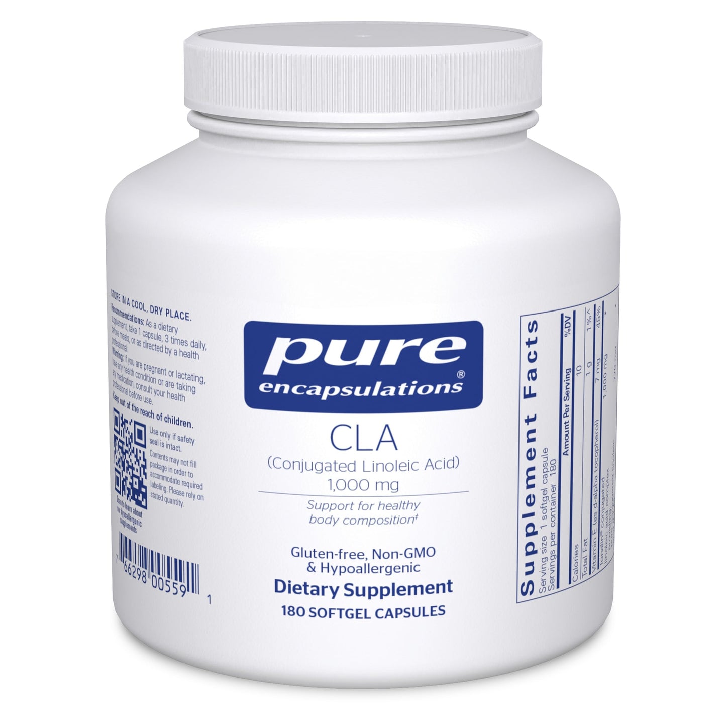 Pure Encapsulations CLA (Conjugated Linoleic Acid) 1,000 mg | Supports Healthy Body Composition with Exercise | 180 Softgel Capsules