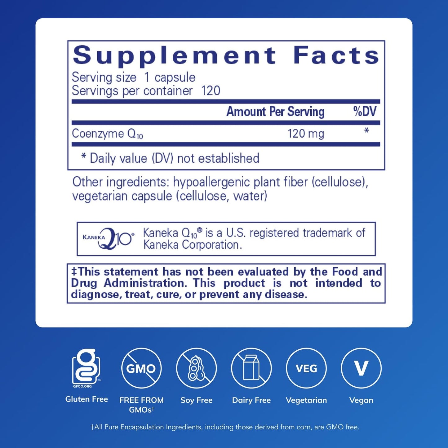 Pure Encapsulations CoQ10 120 mg | Coenzyme Q10 Supplement for Heart Health & Cellular Energy