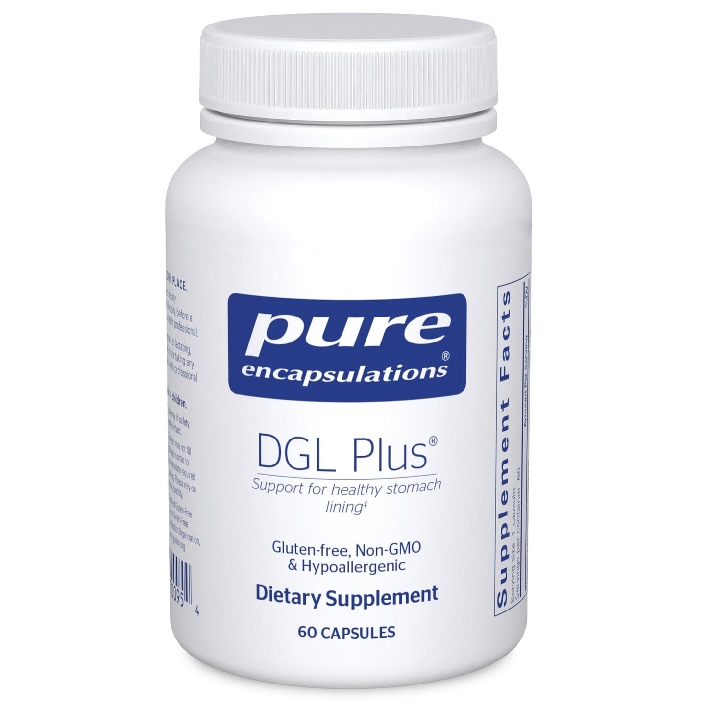Pure Encapsulations DGL Plus – Gut Health Supplement | 60 Capsules