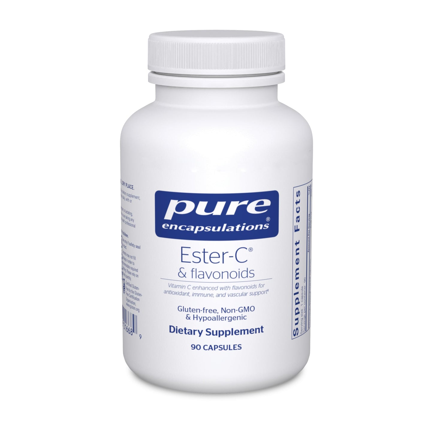 Pure Encapsulations Ester-C & Flavonoids – Vitamin C for Immune & Vascular Support, 90 Capsules