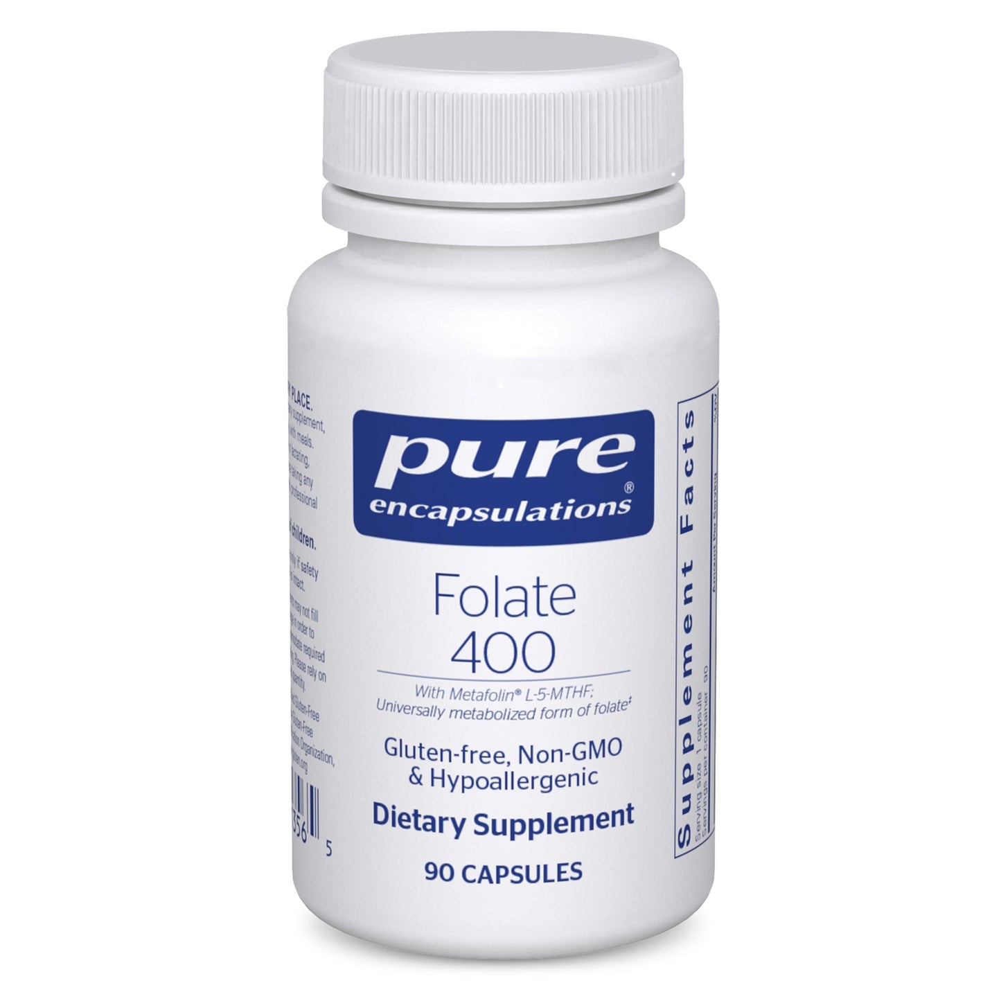Pure Encapsulations Folate 400 | Metafolin L-5-MTHF Supplement | 90 Capsules
