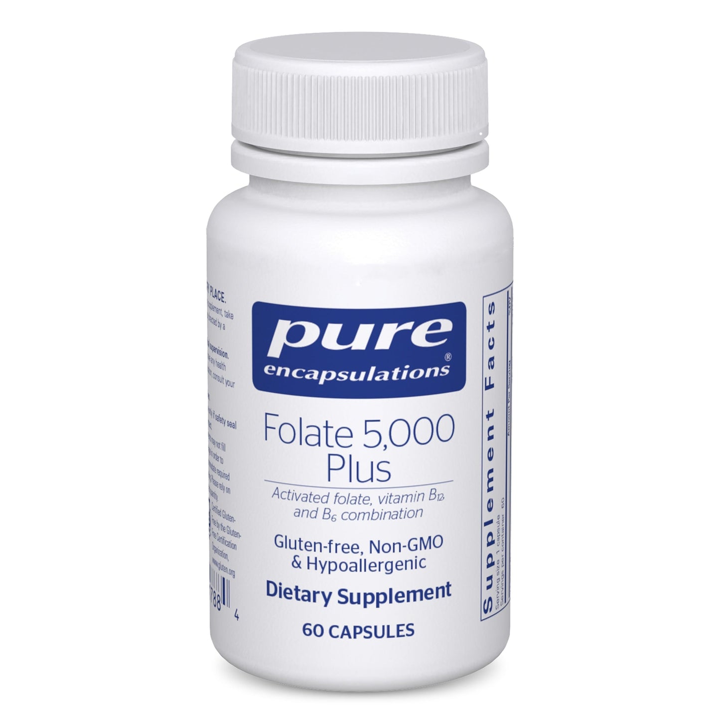Pure Encapsulations Folate 5,000 Plus – Activated Folate with B12 & B6 | 60 Capsules