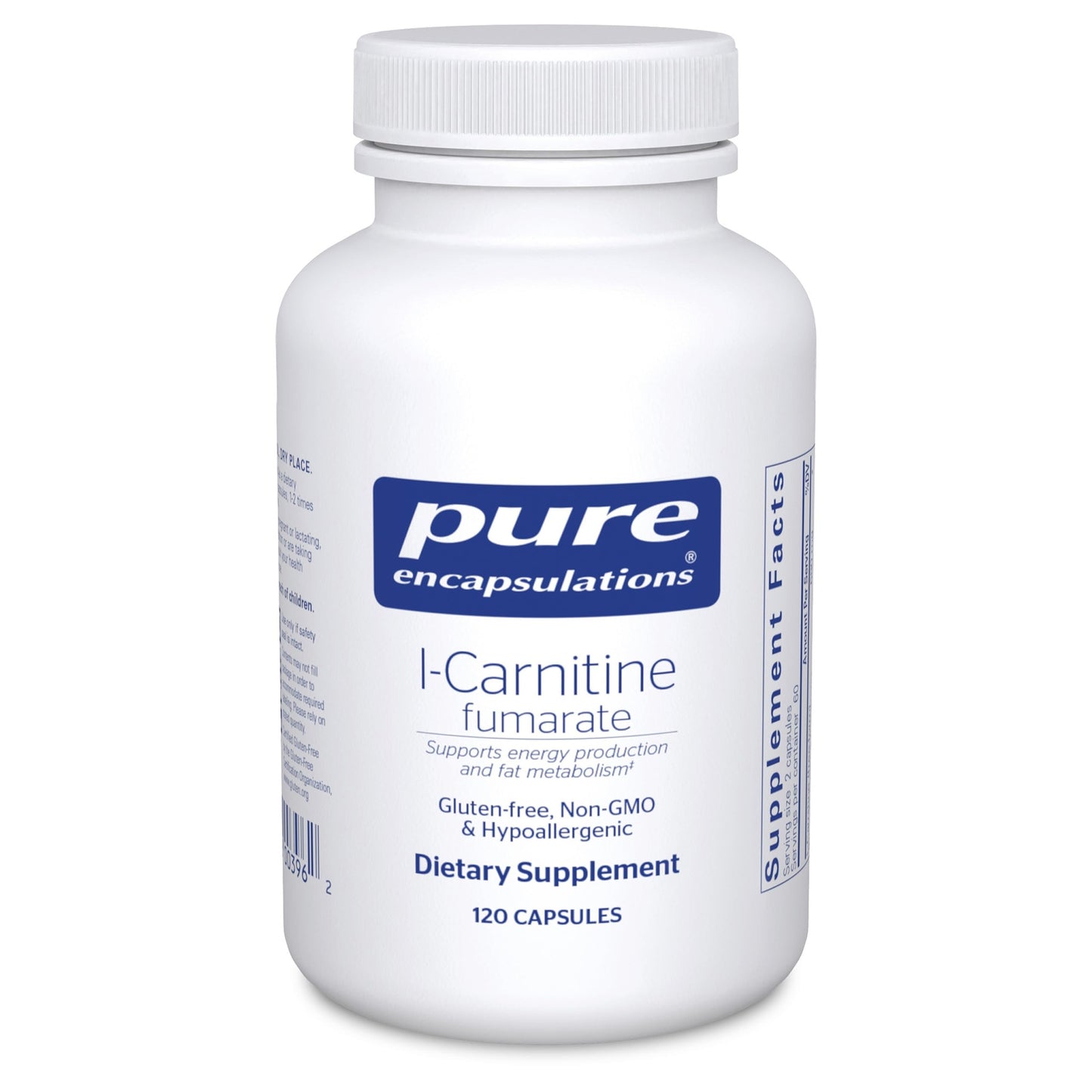 Pure Encapsulations L-Carnitine Fumarate | Hypoallergenic Energy Support, 120 Capsules