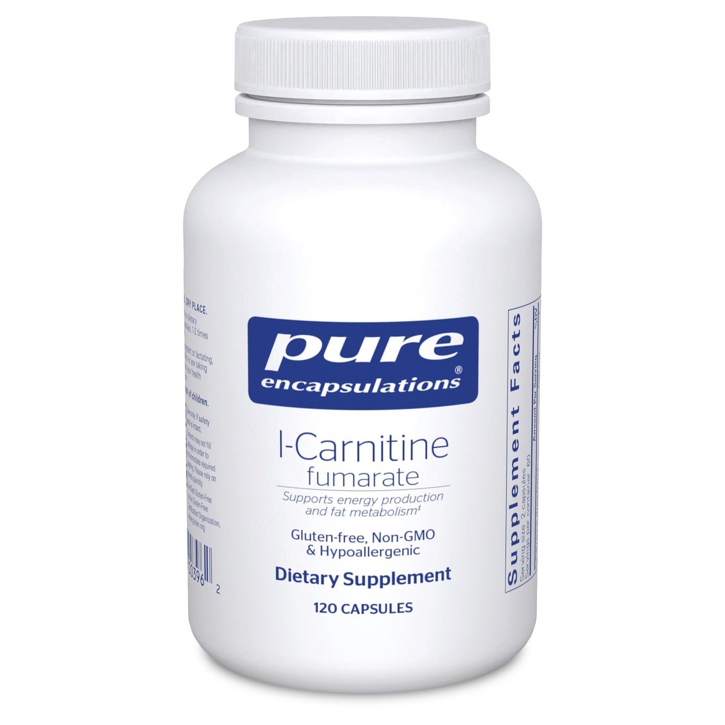 Pure Encapsulations L-Carnitine Fumarate | Hypoallergenic Energy Support, 120 Capsules