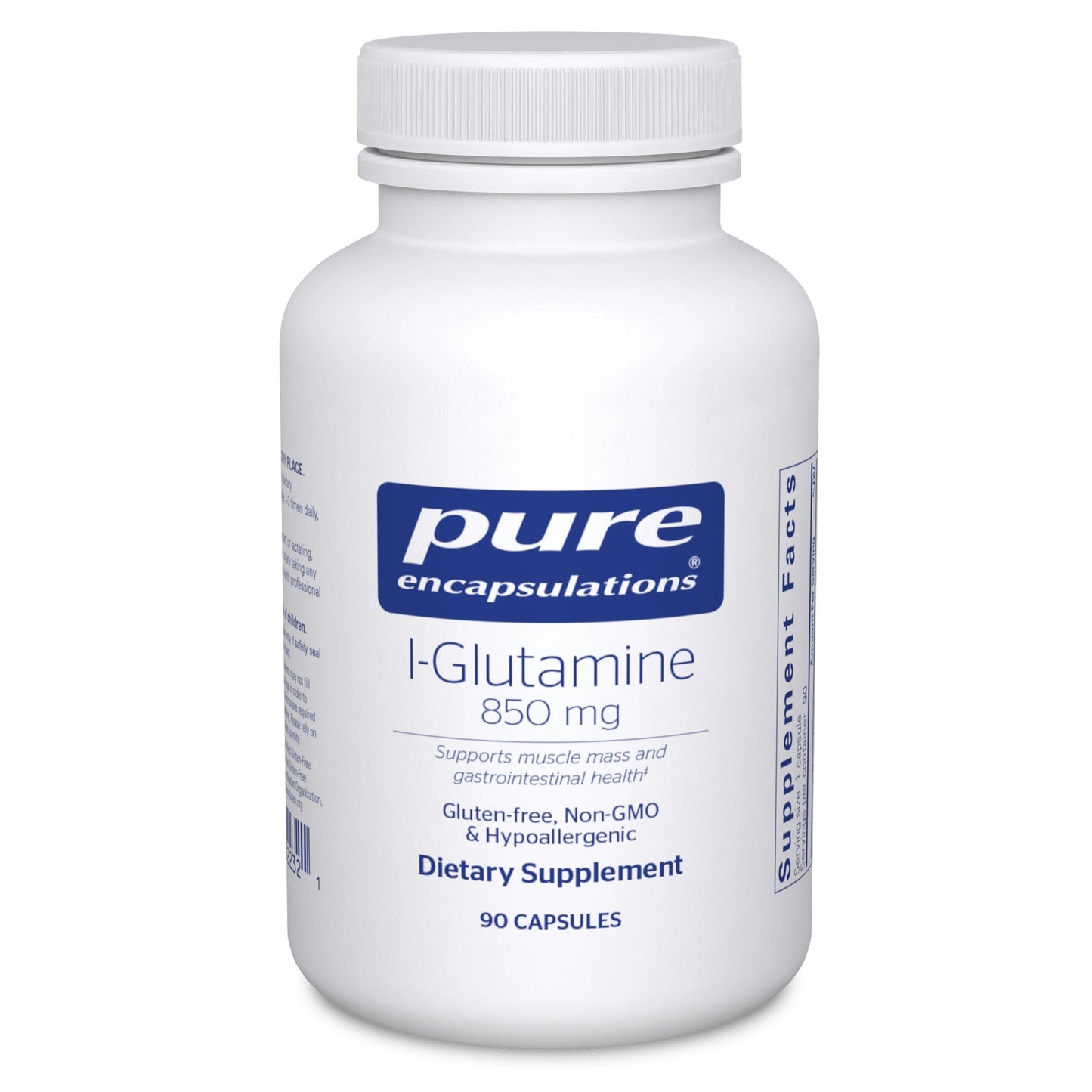 Pure Encapsulations L-Glutamine 850 mg | Immune & Digestive Support | 90 Caps