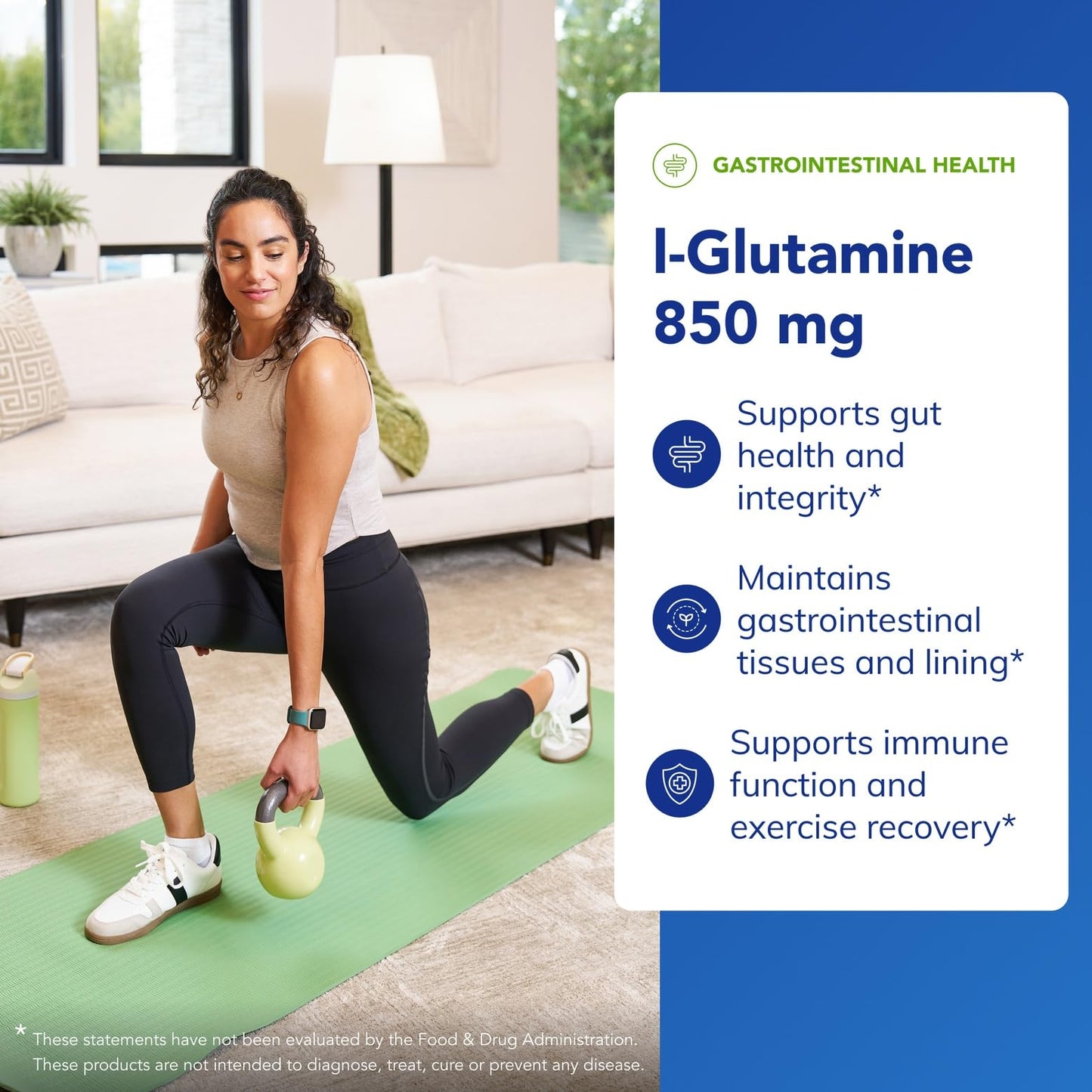 Pure Encapsulations L-Glutamine 850 mg | Immune & Digestive Support | 90 Caps