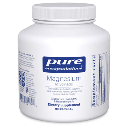 Pure Encapsulations Magnesium Glycinate (180 Caps) – Stress, Sleep & Heart Health