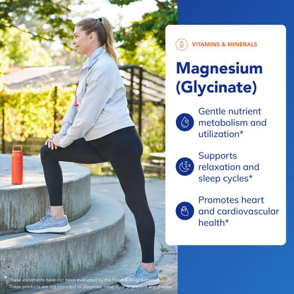 Pure Encapsulations Magnesium Glycinate (180 Caps) – Stress, Sleep & Heart Health