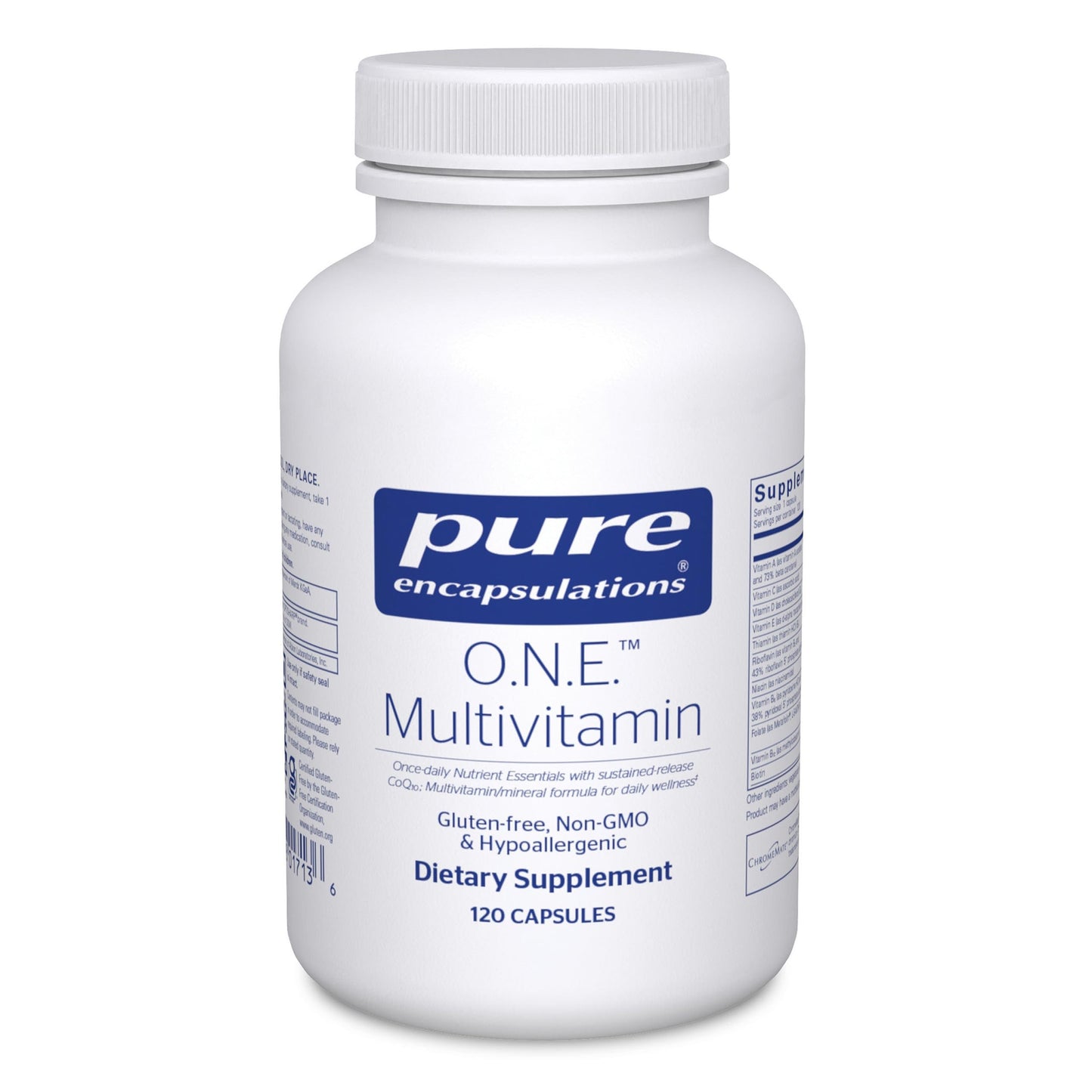 Pure Encapsulations O.N.E. Multivitamin – Once Daily Multivitamin with Metafolin, CoQ10, and Lutein | 120 Capsules