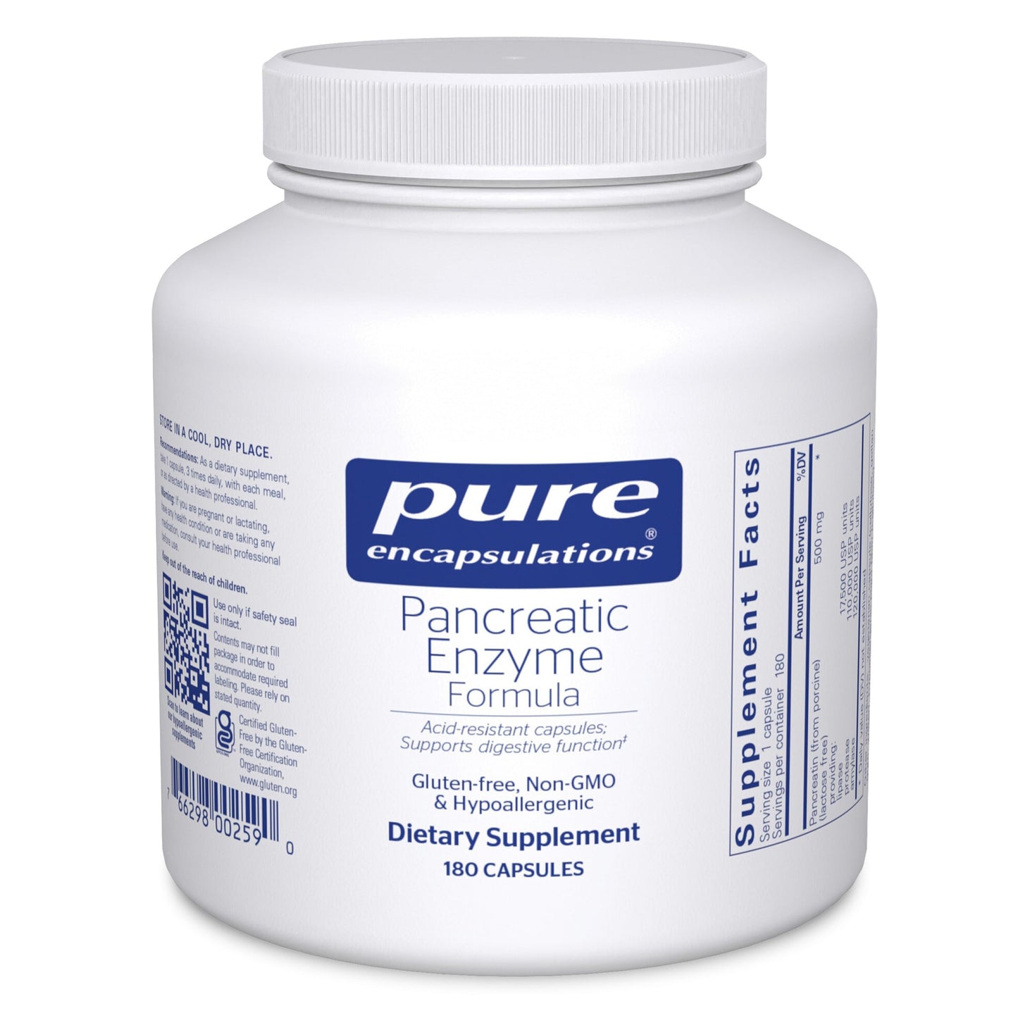 Pure Encapsulations Pancreatic Enzyme Formula – Digestive Enzymes for Gut Health | 180 Capsules