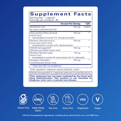 Pure Encapsulations Phyto-ADR | Vegetarian Adrenal Support Formula* | 60 Capsules