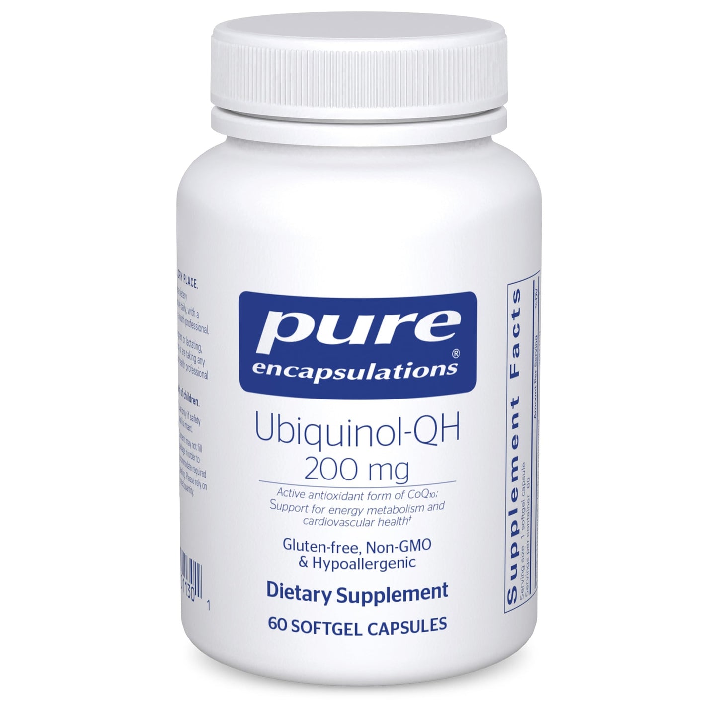 Pure Encapsulations Ubiquinol-QH 200 mg | Active CoQ10 for Heart Health & Energy Metabolism | 60 Softgel Capsules