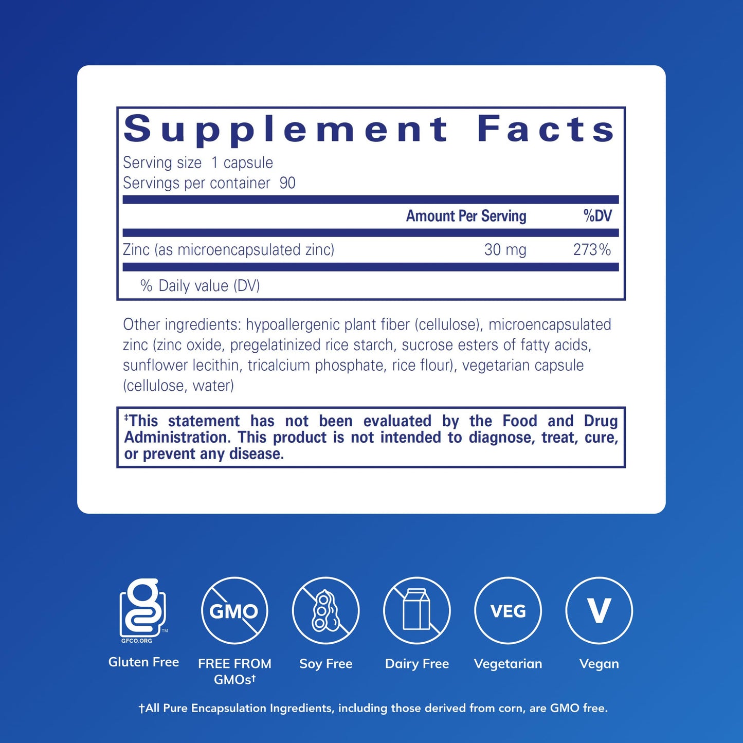 Pure Encapsulations UltraZin Zinc – Enhanced Absorption Mineral Support | 90 Capsules