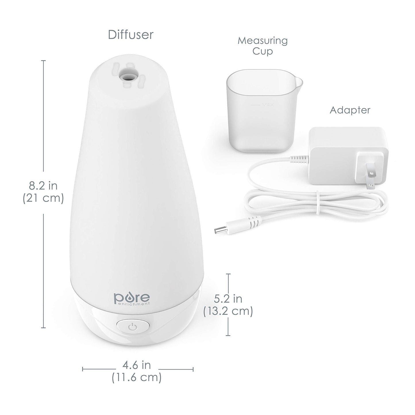 Pure Enrichment PureSpa Essential Oil Diffuser – Compact Ultrasonic, 100ml, 7 Hours Auto Shut-Off