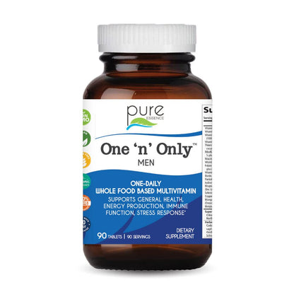 PURE ESSENCE LABS One N Only Multivitamin for Men – One-A-Day with D3, B12 & Biotin