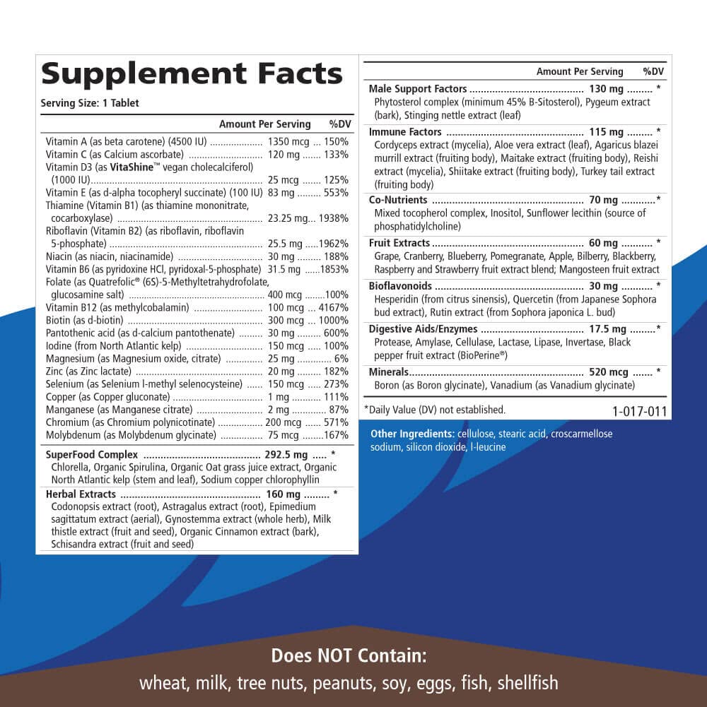PURE ESSENCE LABS One N Only Multivitamin for Men – One-A-Day with D3, B12 & Biotin