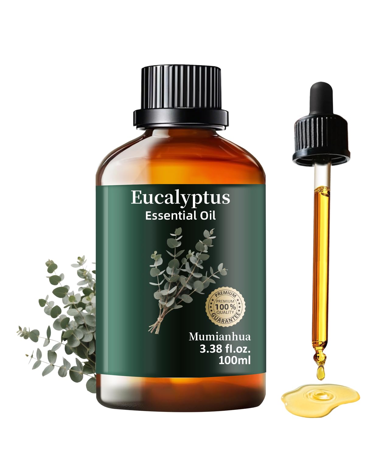 Pure Eucalyptus Essential Oil for Outdoor Shield – Patio & Garden | Mumianhua 3.38 Fl Oz