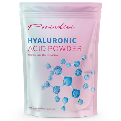 Pure Hyaluronic Acid Powder for Skin & Face | Organic, Low & High Molecular Weight, Sodium Hyaluronate, Food Grade