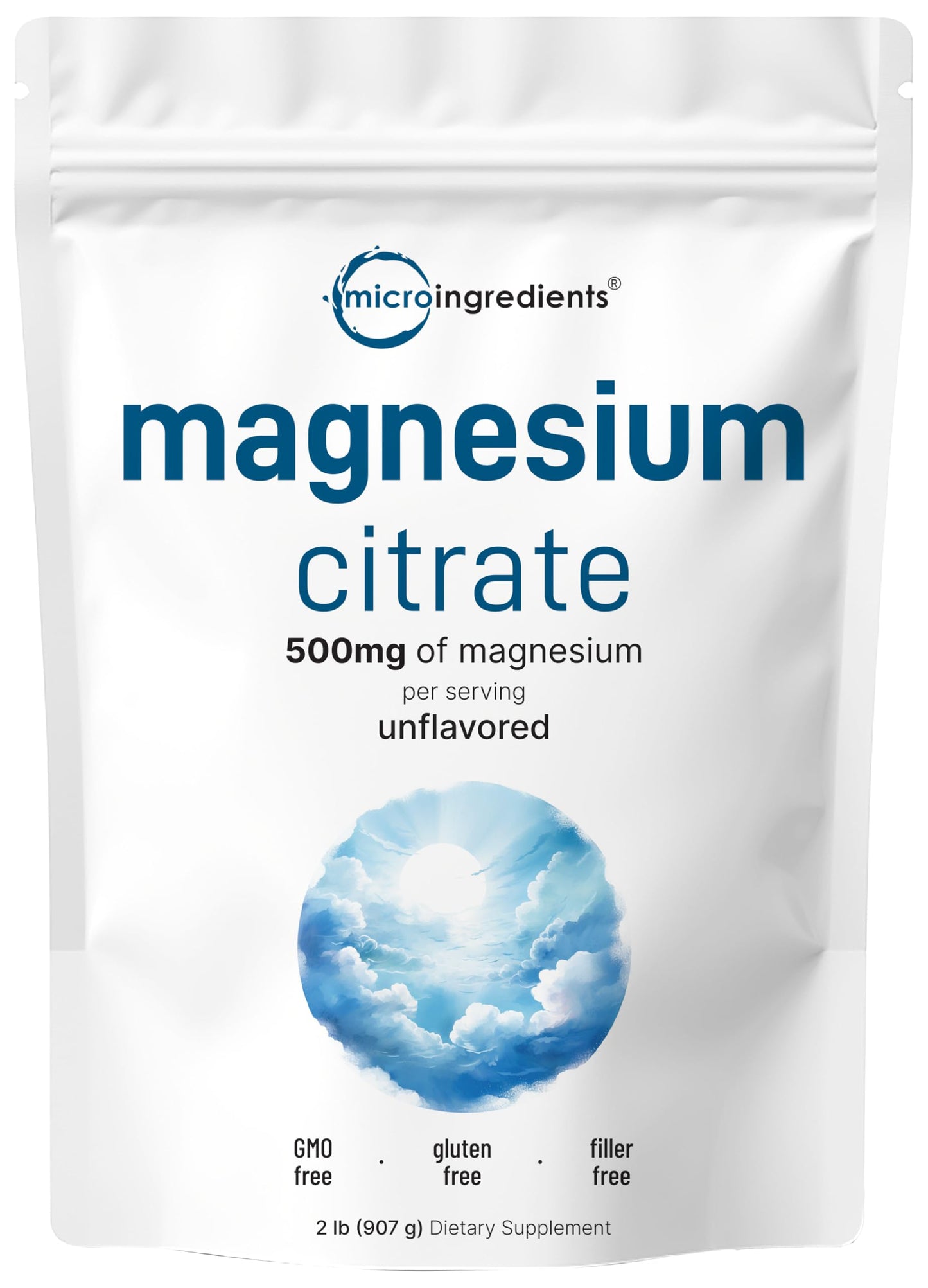 Pure Magnesium Powder, 2lbs | Magnesium Citrate Powder | Unflavored | Relaxation and Nutrient Utilization | Easily Absorbed | Non-GMO, Vegan