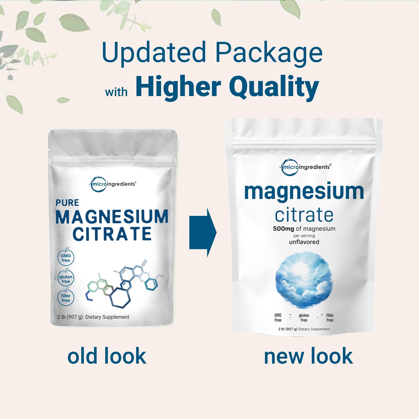 Pure Magnesium Powder, 2lbs | Magnesium Citrate Powder | Unflavored | Relaxation and Nutrient Utilization | Easily Absorbed | Non-GMO, Vegan
