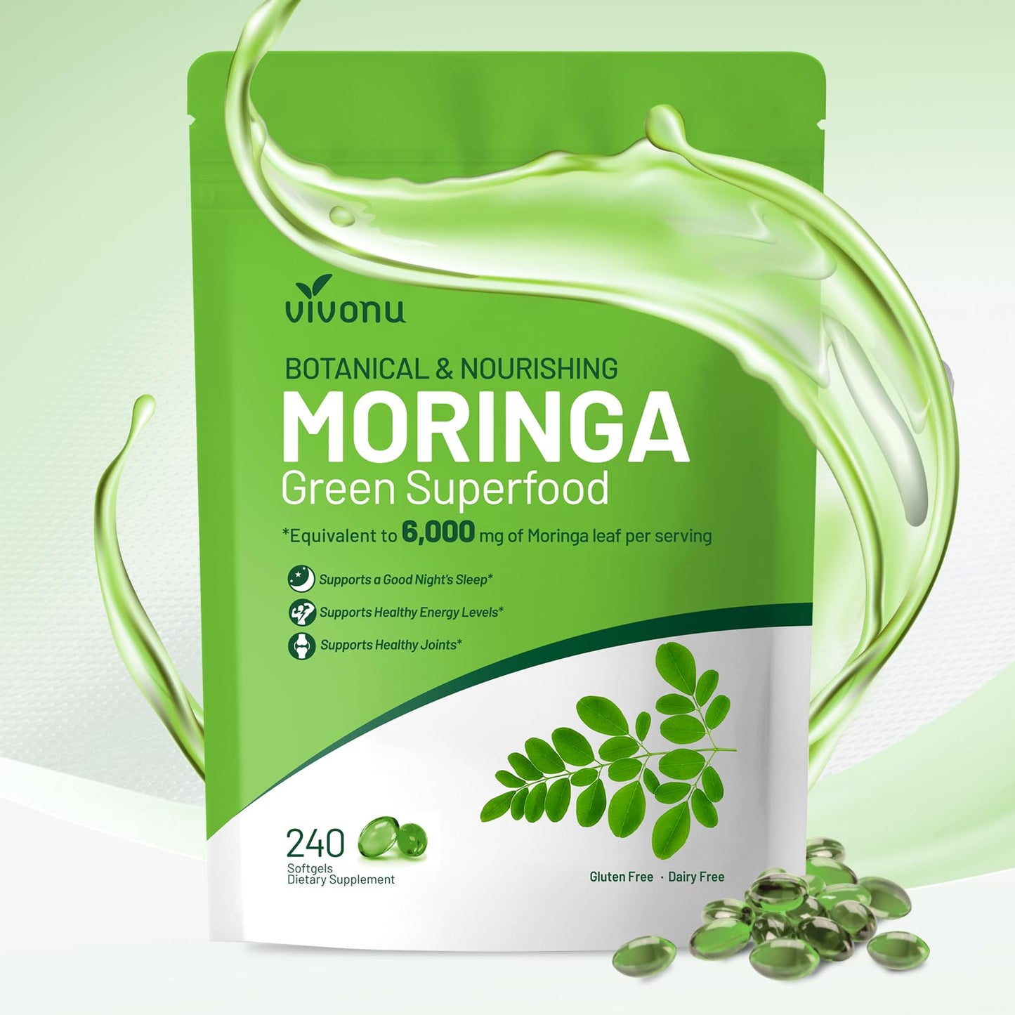 Pure Moringa Capsules 6000mg | 120 Day Supply | Liposomal 98% Absorption
