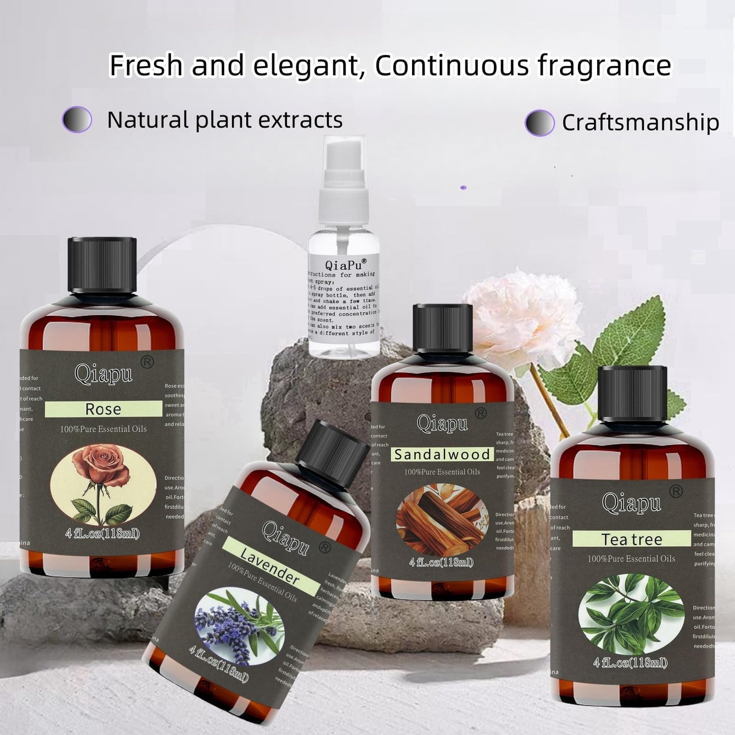 Pure Natural Aromatherapy Essential Oil with Dropper – For Diffusers