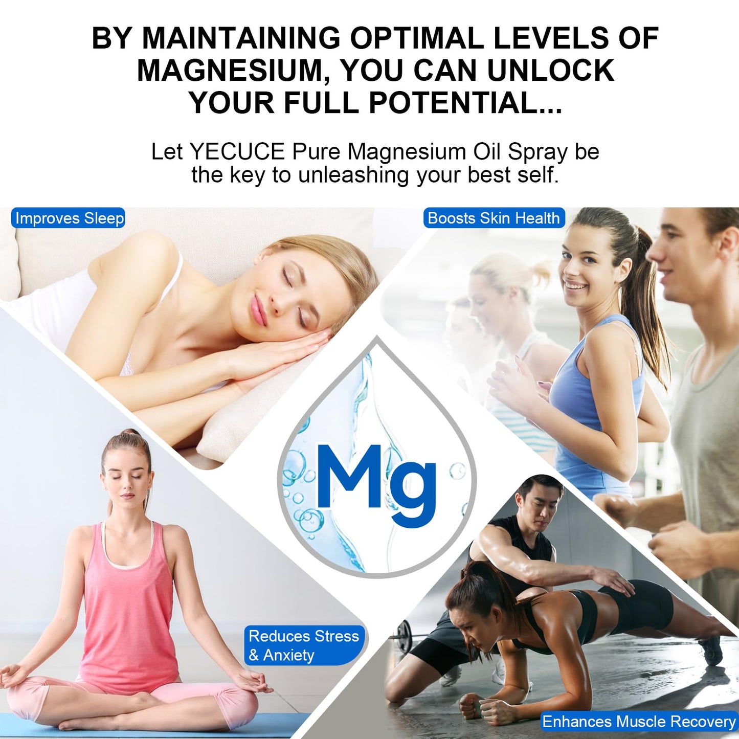 Generic Magnesium Oil Spray – Pure Topical Magnesium for Skin & Sleep (2 fl oz)