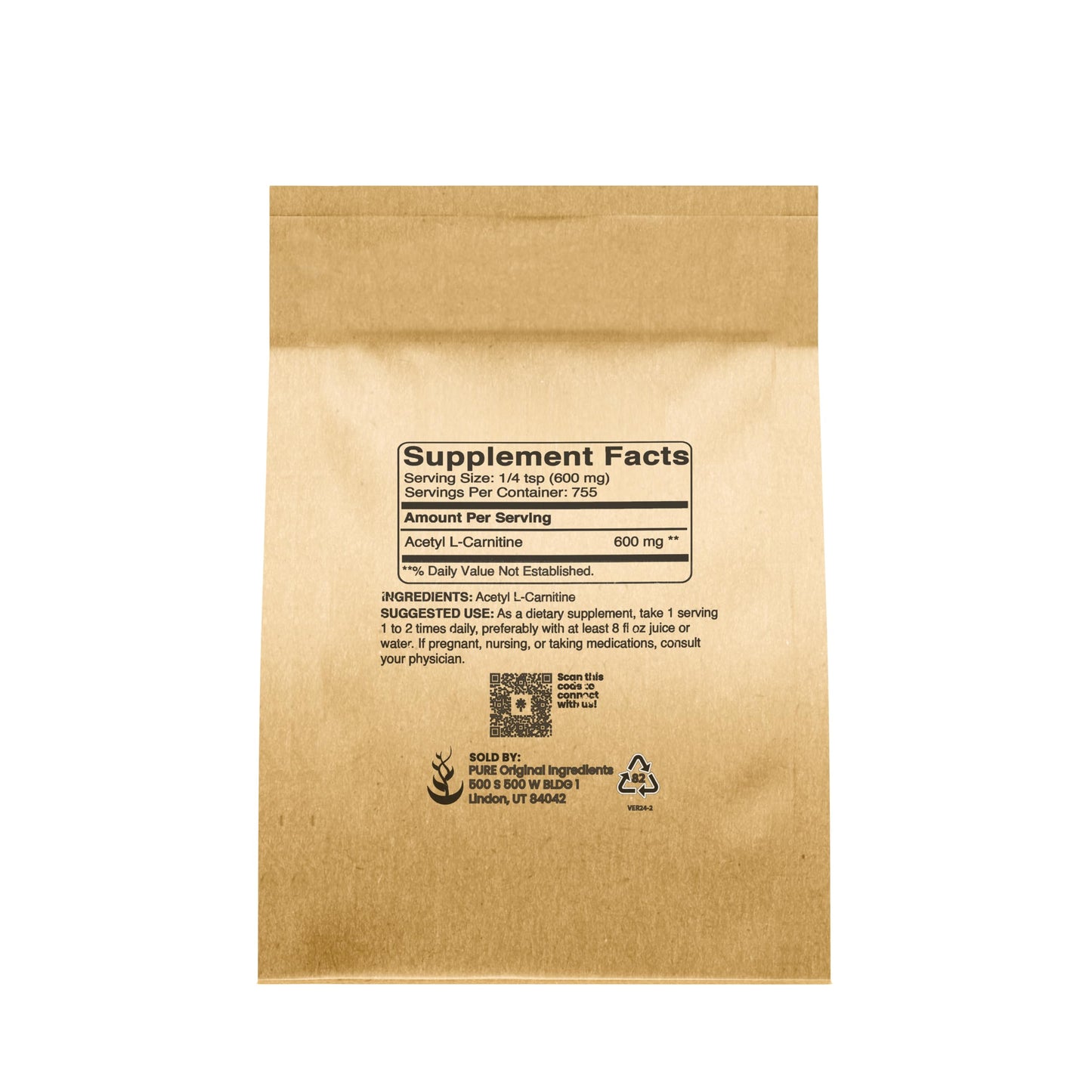 Pure Original Acetyl L-Carnitine (ALCAR) Powder 1 lb | Pure Ingredients