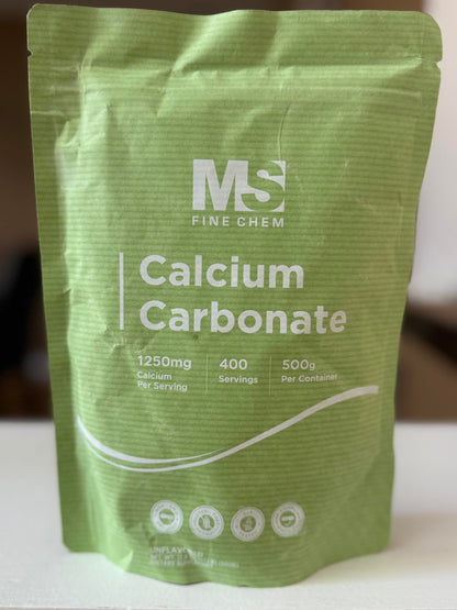 Calcium Carbonate Powder 500g (1.1 lb) – Food Grade, FCC