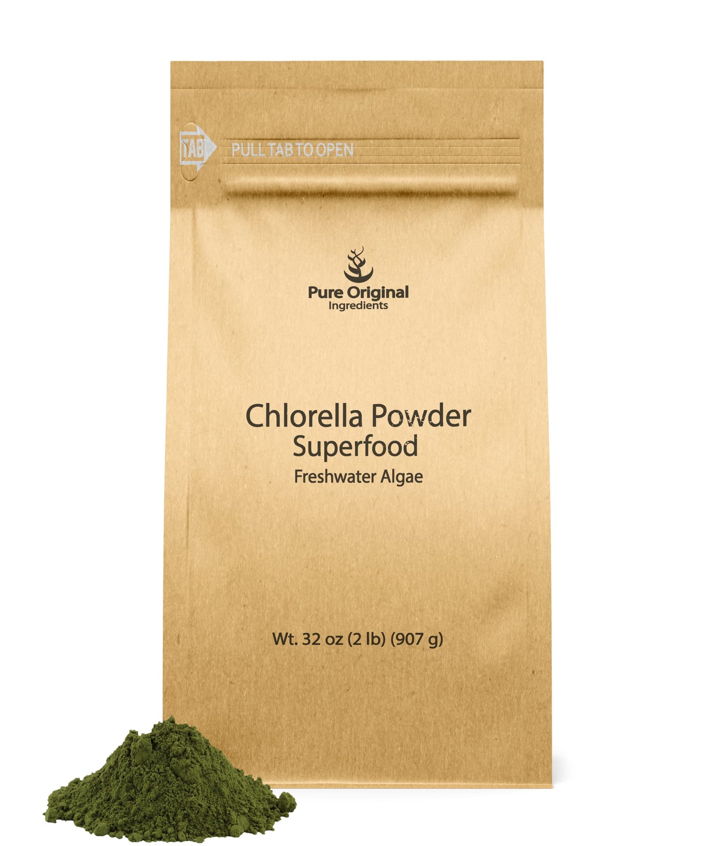 Pure Original Ingredients Chlorella Powder 2 lb – Superfood, Freshwater Algae