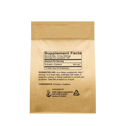 NAC N-Acetyl L-Cysteine Powder (1 lb) – Pure Original Ingredients | Lab Verified