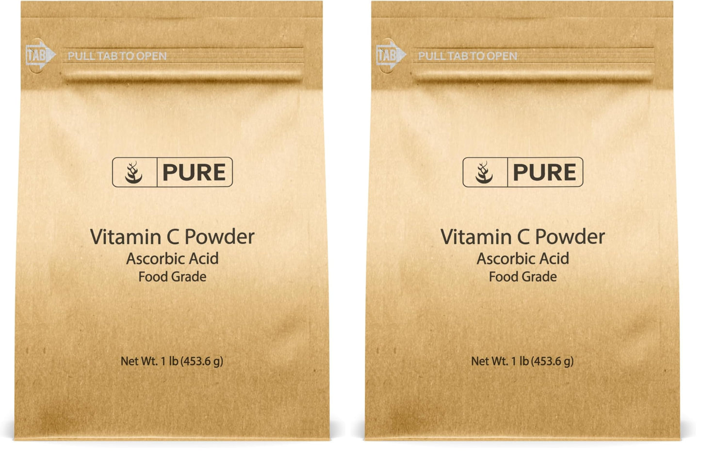 Pure Original Vitamin C Powder (1 lb Pack of 2) – Ascorbic Acid, Non-GMO