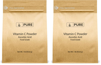 Pure Original Vitamin C Powder (1 lb Pack of 2) – Ascorbic Acid, Non-GMO