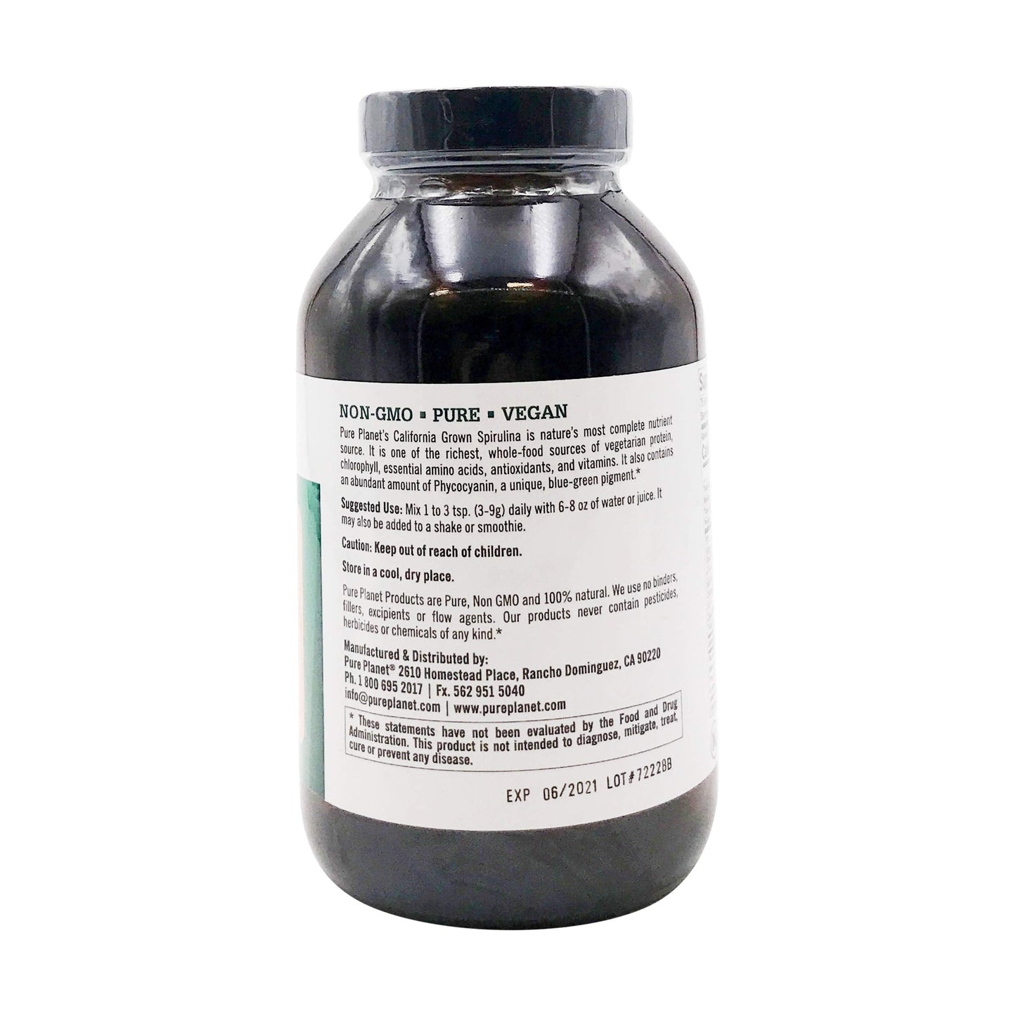 Pure Planet 100% Pure Spirulina Powder, 8 OZ