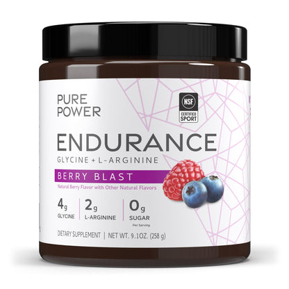 Pure Power Endurance Powder – Berry Blast | 9.1 oz / 258 g | 30 Servings | NSF Certified for Sport | Dr. Mercola