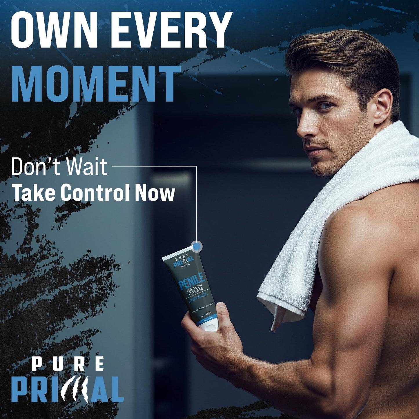 Pure Primal Soothing Skin Cream for Men | Fast-Absorbing Daily Moisturizer for Delicate Areas