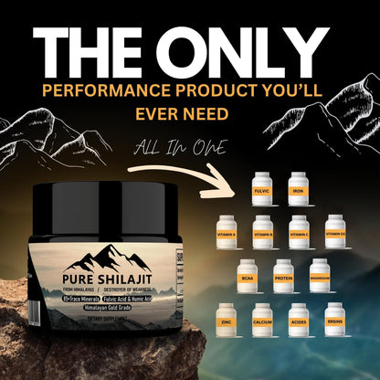 Pure Shilajit Himalayan Resin – Organic 85+ Minerals, Energy & Immunity (30g)
