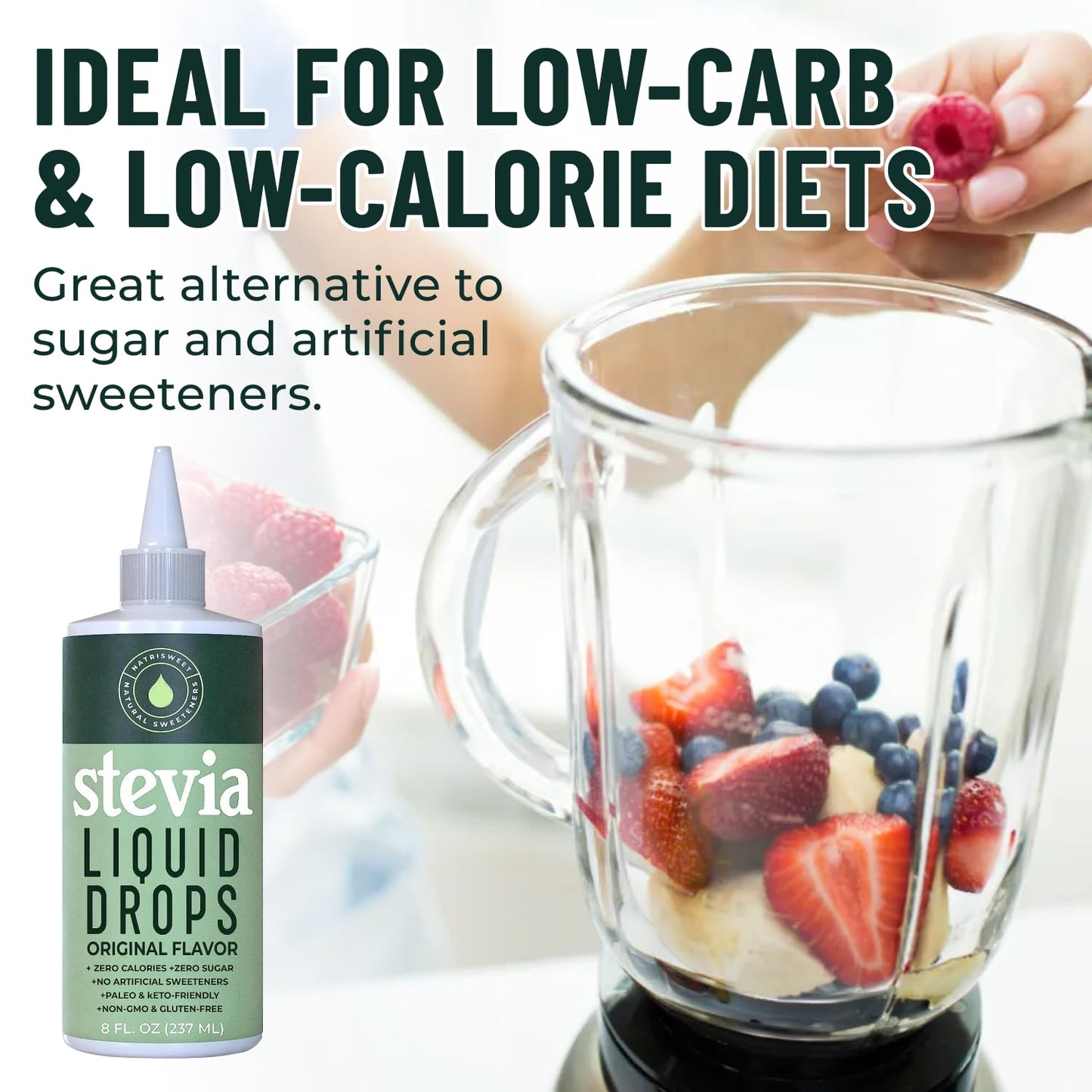 Stevia Liquid Drops – 8 oz, 1,823 Servings, Zero Calories | Natrisweet