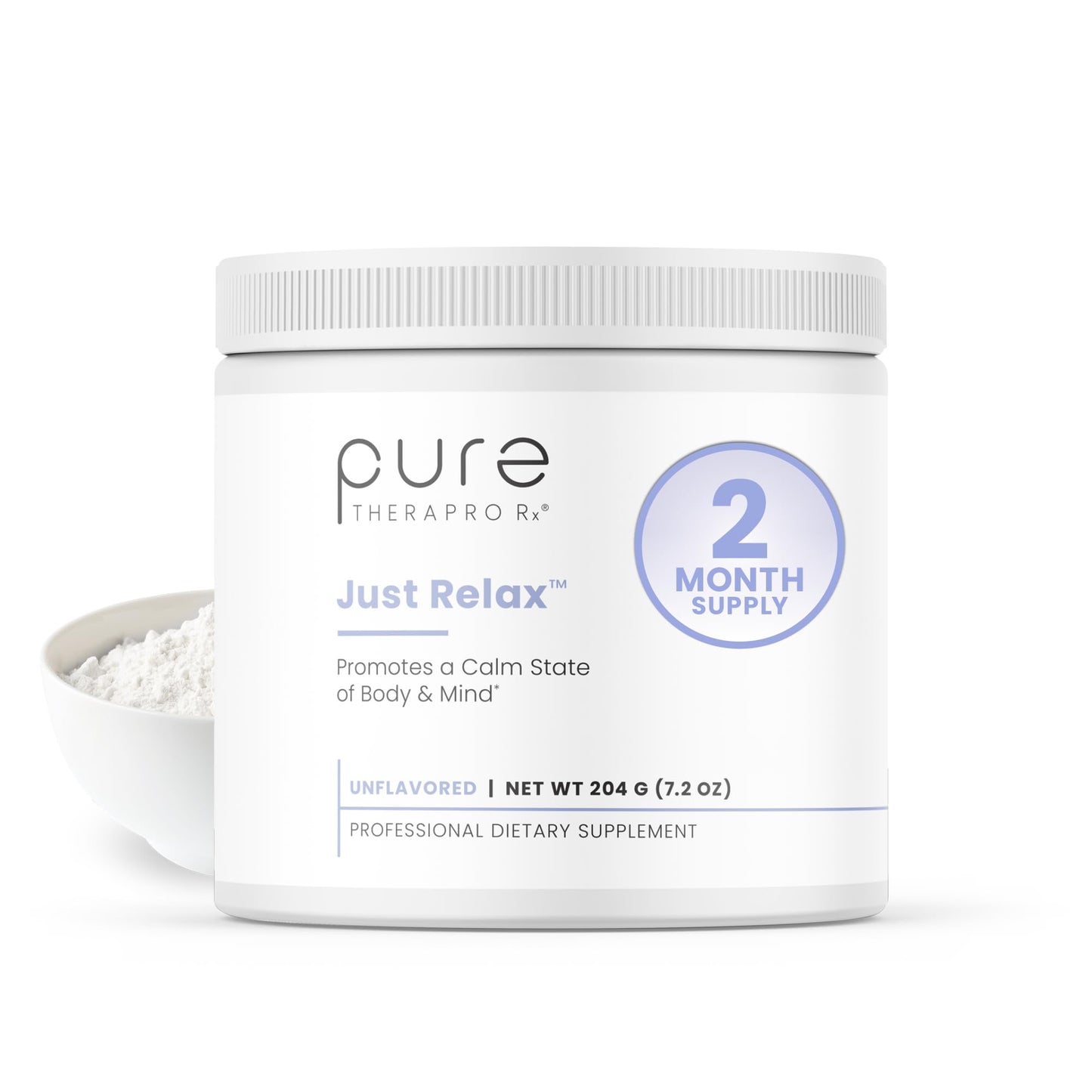 Pure Therapro Rx Just Relax Unflavored - 60 Servings | Supports Relaxed Mood & Healthy Blood Pressure