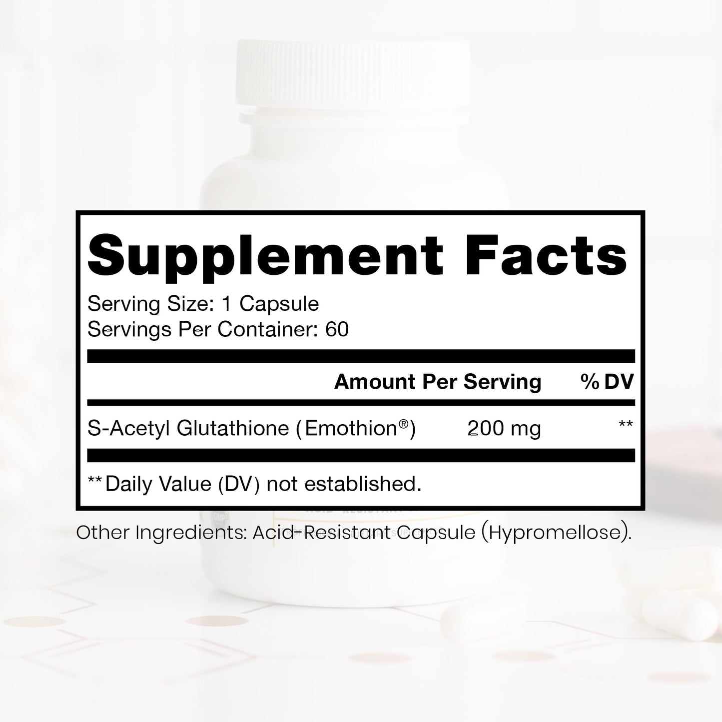Pure Therapro Rx S-Acetyl Glutathione Gold 200mg – 2 Month Supply, Acid-Resistant Capsule, Pharmaceutical Grade