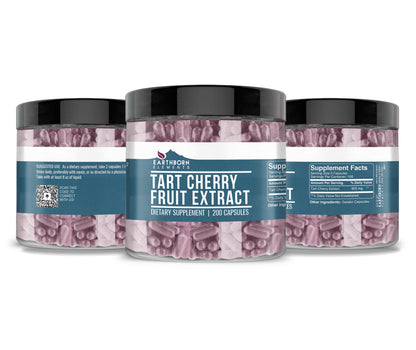 Earthborn Elements Tart Cherry Extract 200 Capsules – Pure & No Additives