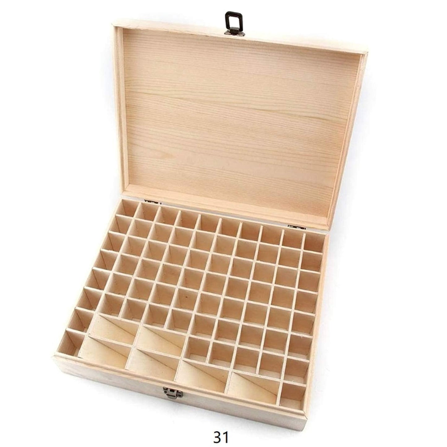 Pure Vie Wooden Essential Oil Box – 74 Bottle Capacity (5–20ml)
