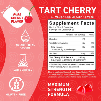 PUREFINITY Tart Cherry Gummies – Uric Acid Flush & Joint Relief (60 Count)