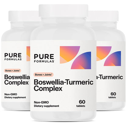 PureFormulas Boswellia Turmeric Complex | Joint Support & Immune Health | 60 Tablets (3-Pack)