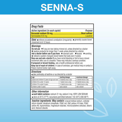 Puregen Labs Senna-S Dual-Action Natural Laxative + Stool Softener | Overnight Relief for Occasional Constipation